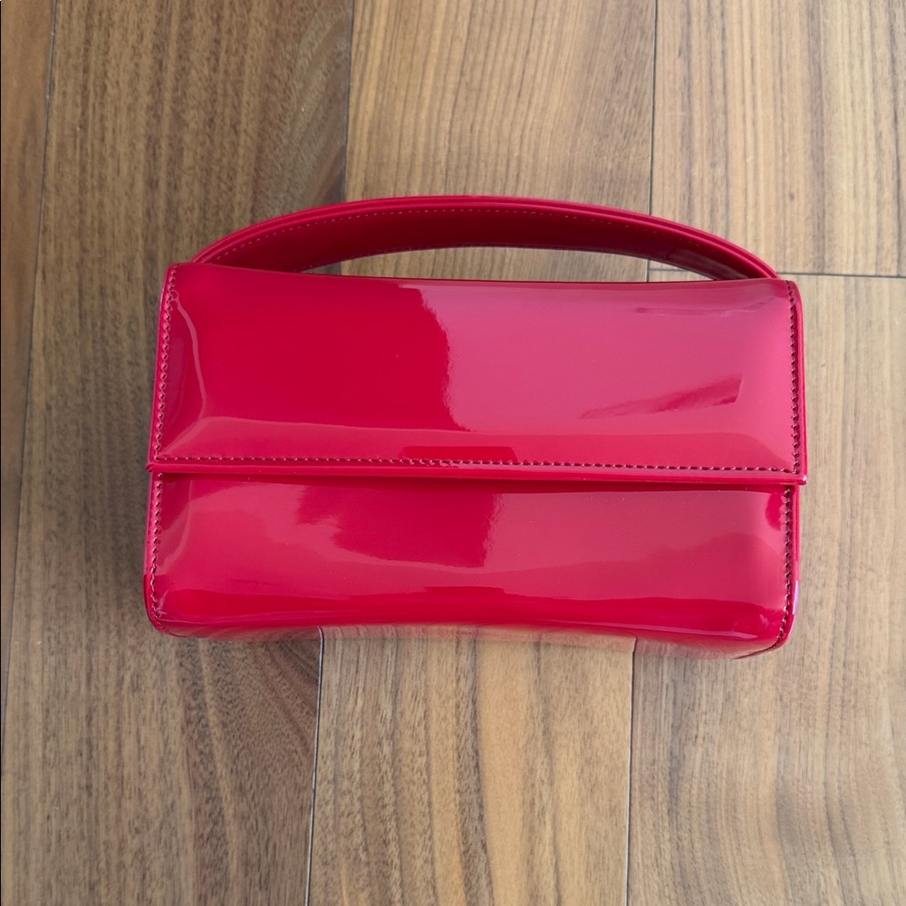 Vibrant Red Patent Leather Clutch